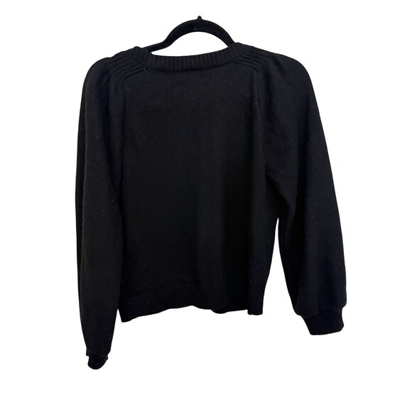 The Reset R Label Cashmere Wool Cardigan Sweater Black Size Medium - Picture 2 of 4